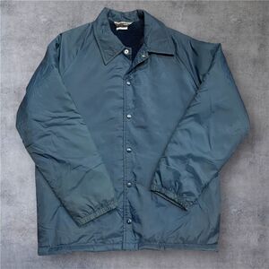 Sportsmaster Vintage 80s Navy Blue Sherpa Lined Coaches Jacket Men's Size Medium